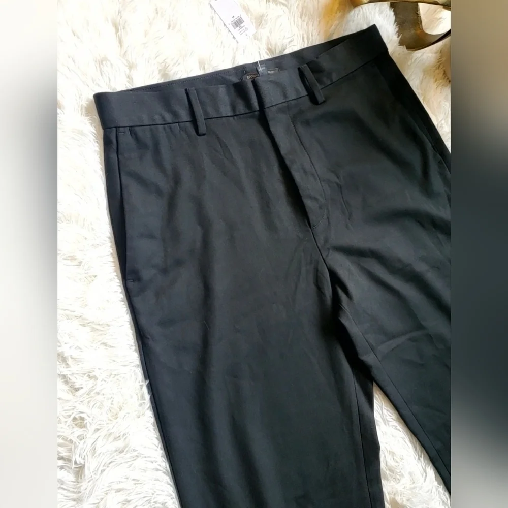 Banana Republic Mens 31x32 Black Modern Classic Plain Weave Trouser Pants RT$140